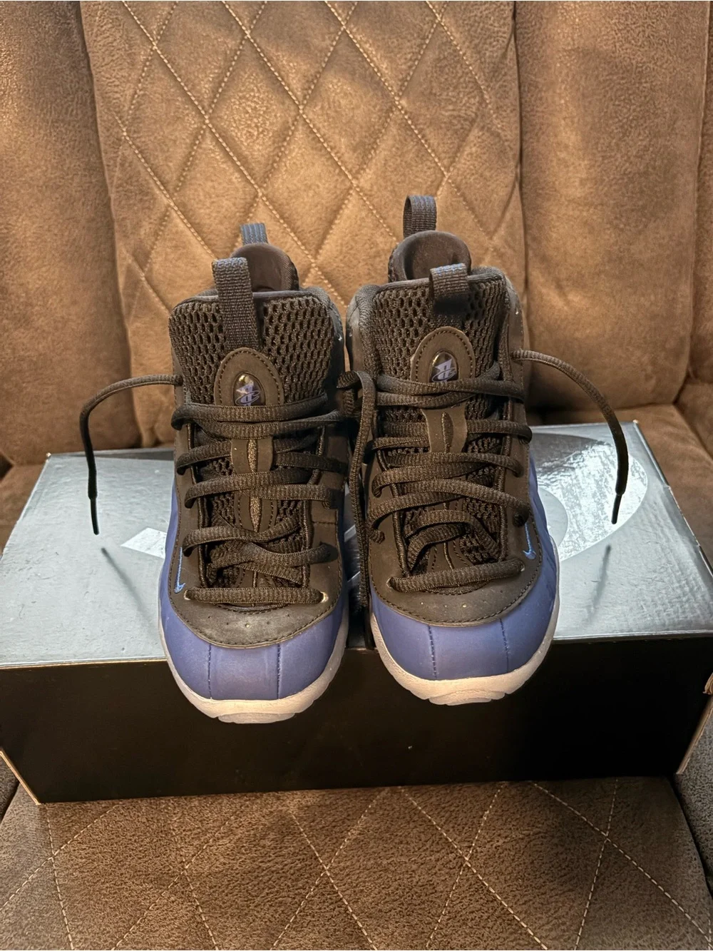 Nike Kids Foamposite One in Royal Blue and Black
